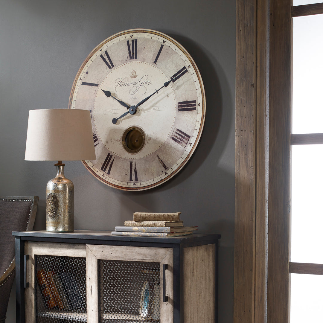 Uttermost Harrison Gray 30" Clock