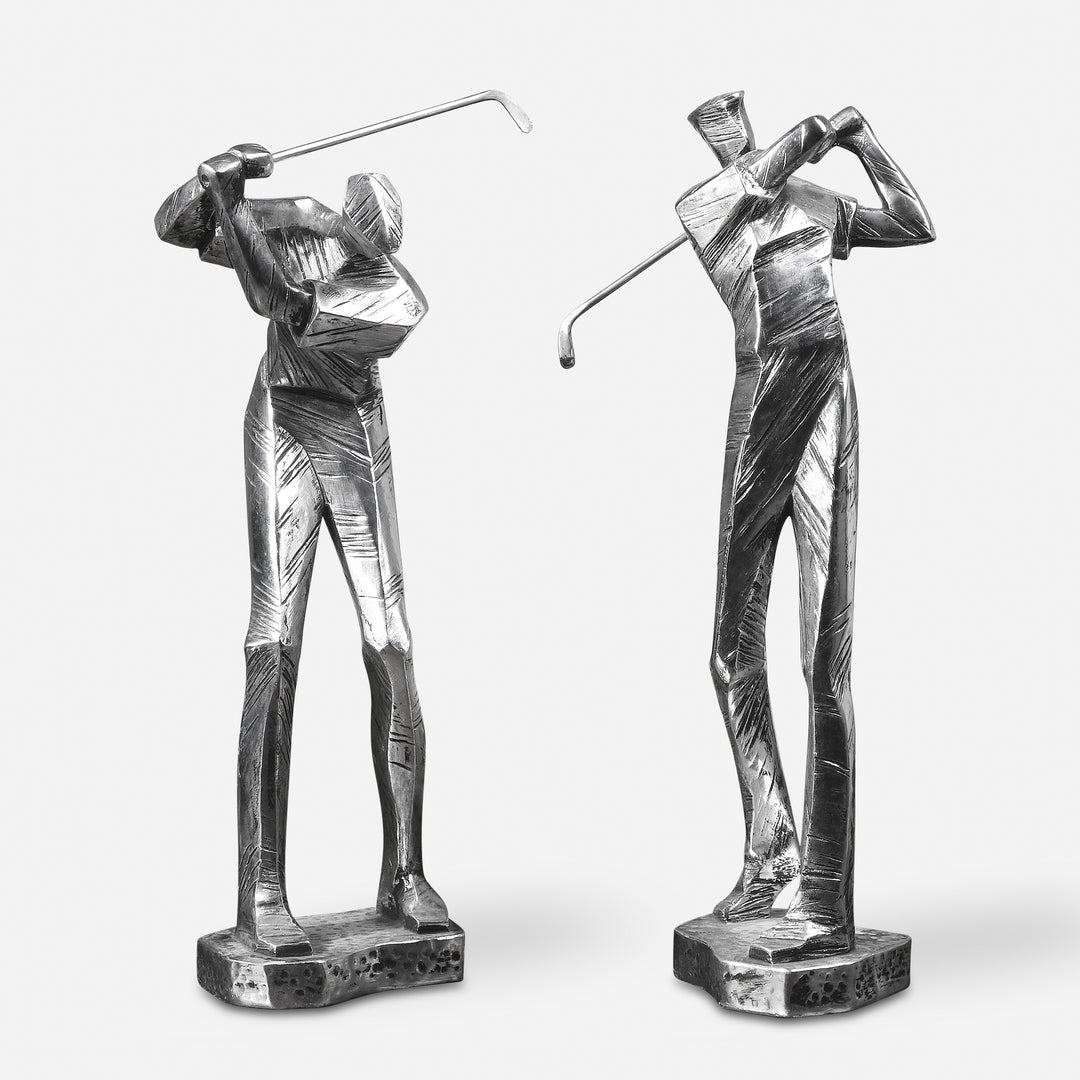 Uttermost Practice Shot Metallic Statues, Set/2