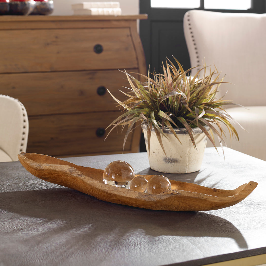 Uttermost Teak Leaf Bowl