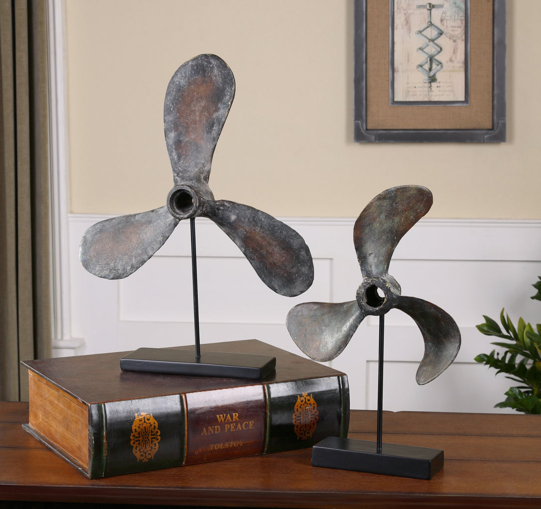 Uttermost Propellers Rust Sculptures, S/2