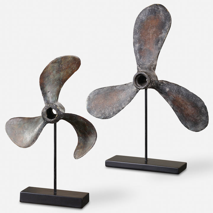 Uttermost Propellers Rust Sculptures, S/2