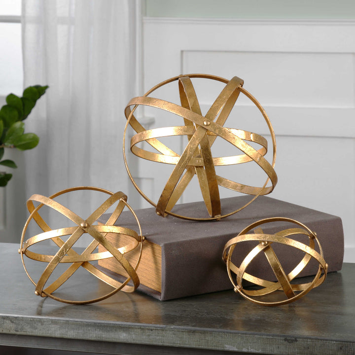 Uttermost Stetson Gold Spheres, S/3