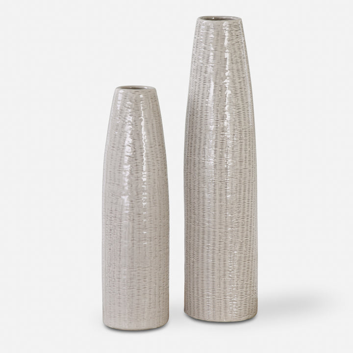 Uttermost Sara Textured Ceramic Vases S/2