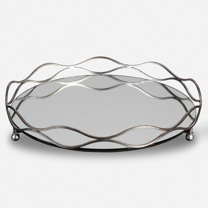 Uttermost Rachele Mirrored Silver Tray