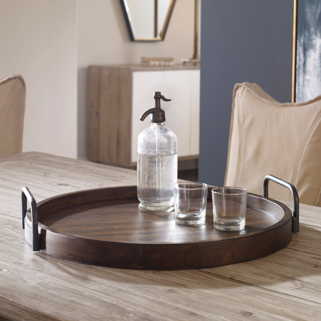 Uttermost Reine Round Wooden Tray