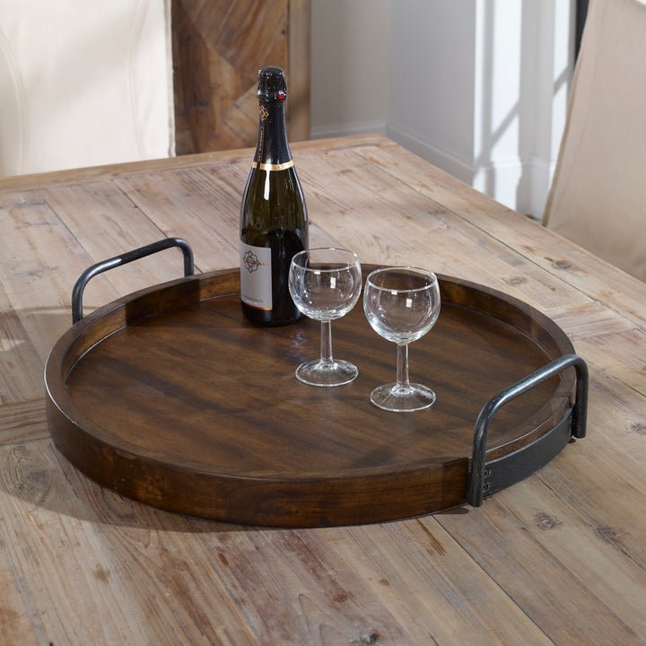 Uttermost Reine Round Wooden Tray