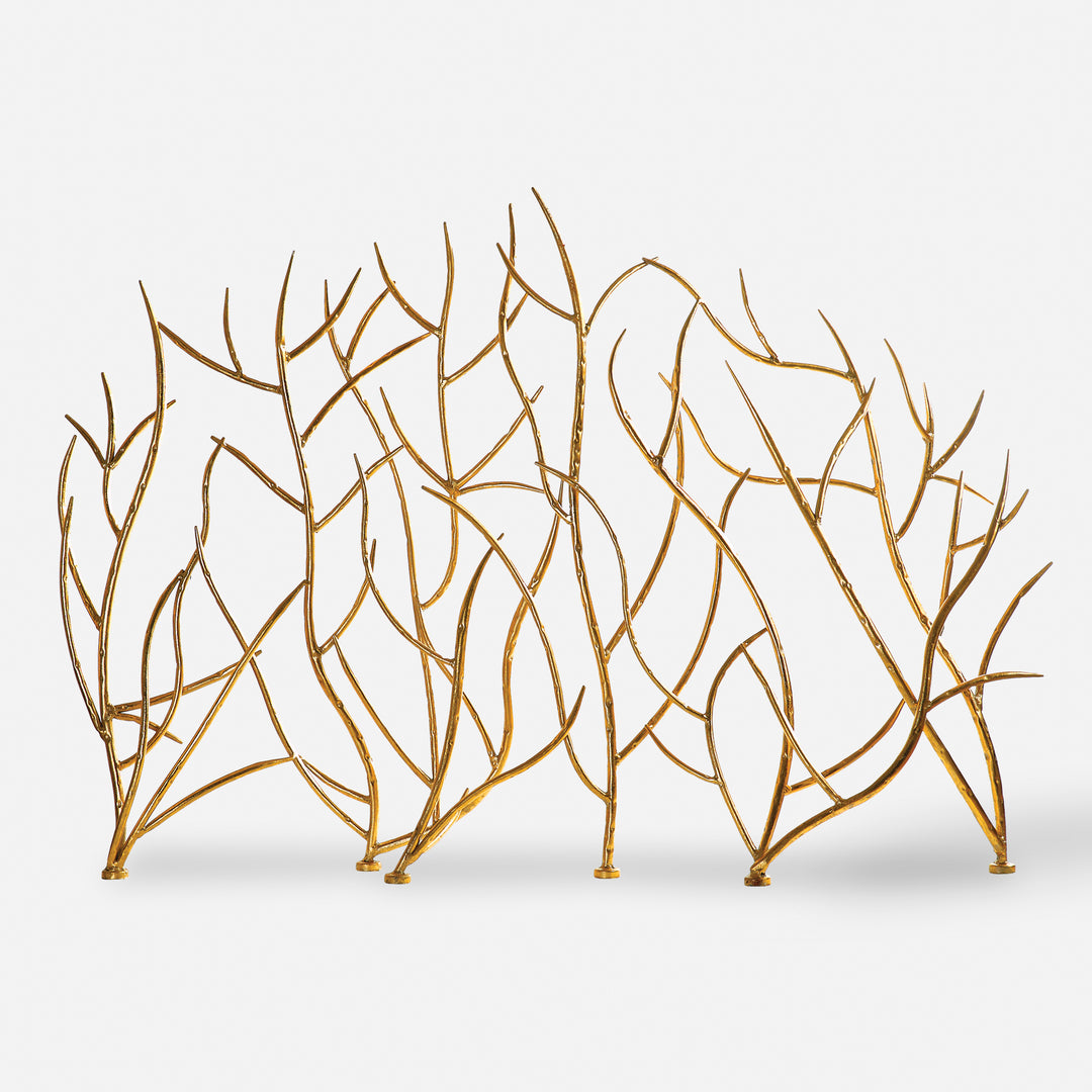 Uttermost Gold Branches Decorative Fireplace Screen