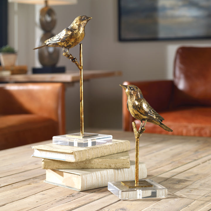 Uttermost Passerines Bird Sculptures S/2