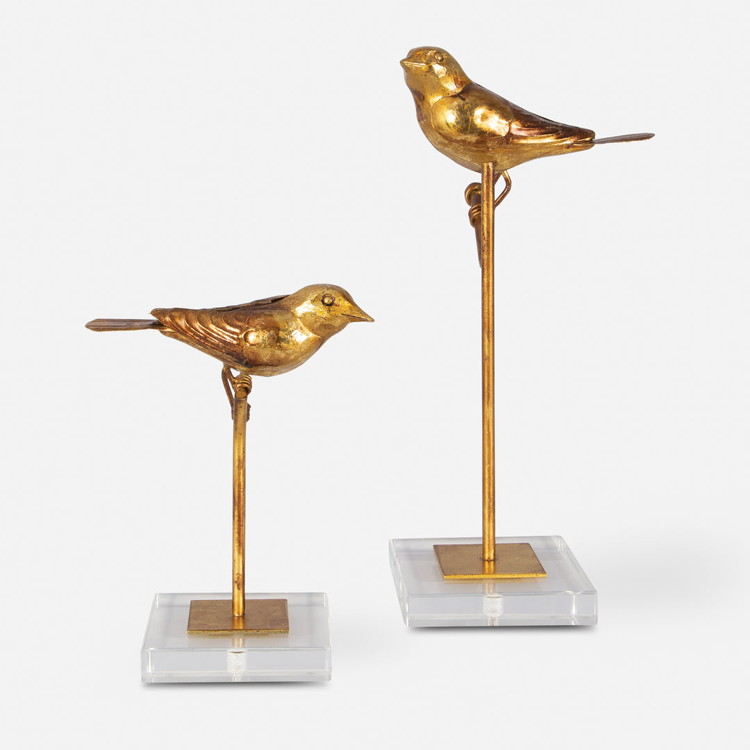 Uttermost Passerines Bird Sculptures S/2