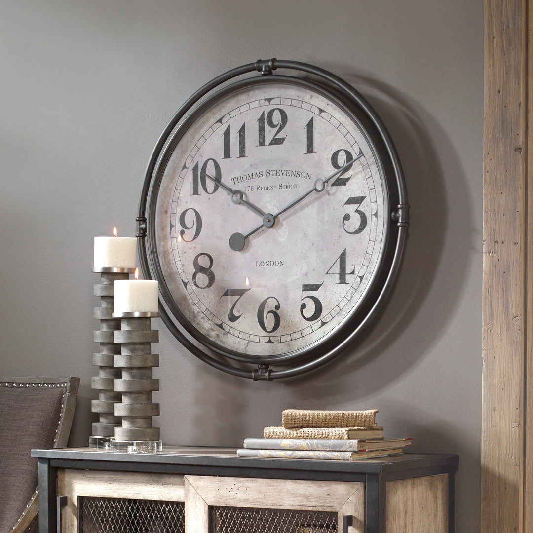 Uttermost Nakul Industrial Wall Clock