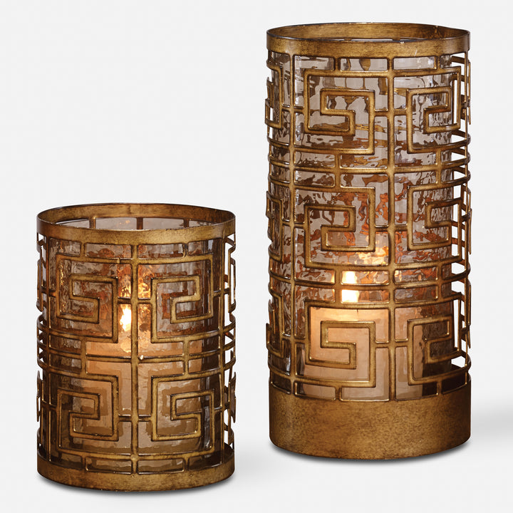 Uttermost Ruhi Hurricane Candleholders, S/2