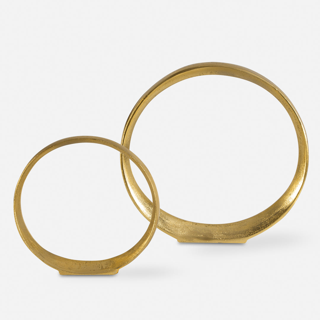 Uttermost Jimena Gold Ring Sculptures Set/2