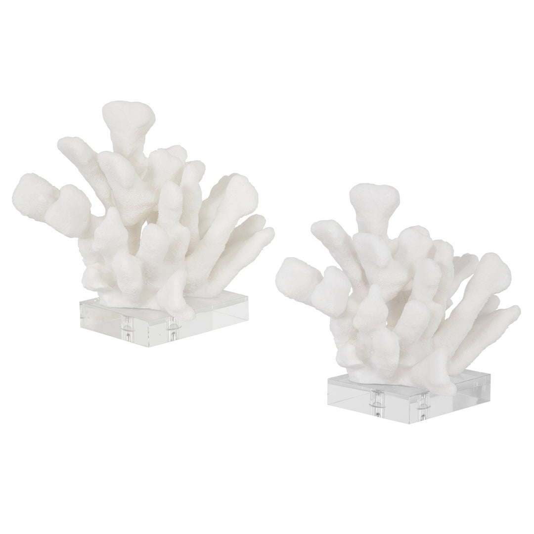 Uttermost Charbel White Bookends, Set/2