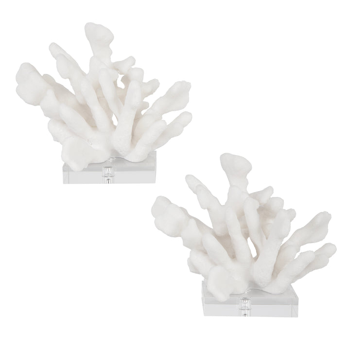 Uttermost Charbel White Bookends, Set/2