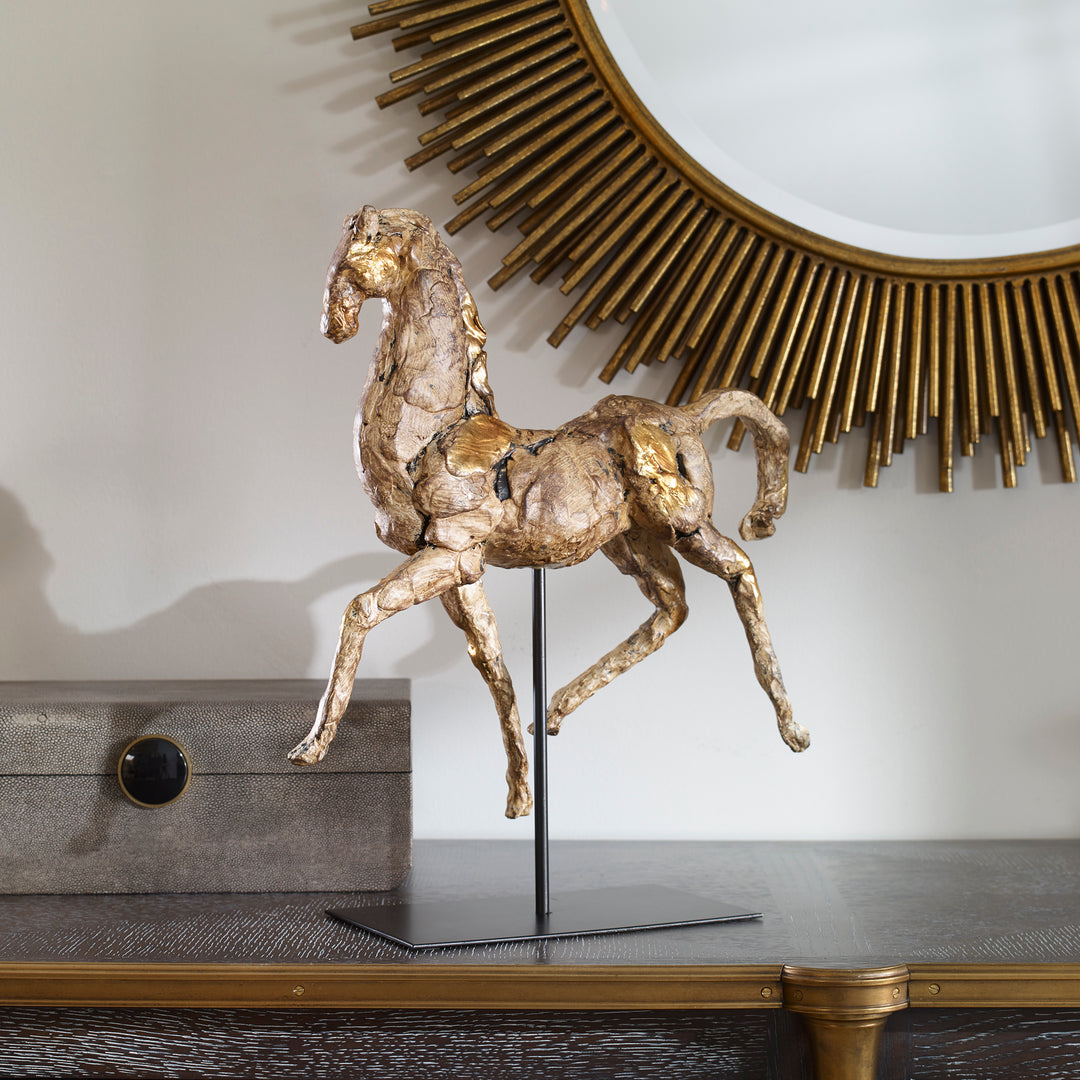 Uttermost Caballo Dorado Horse Sculpture