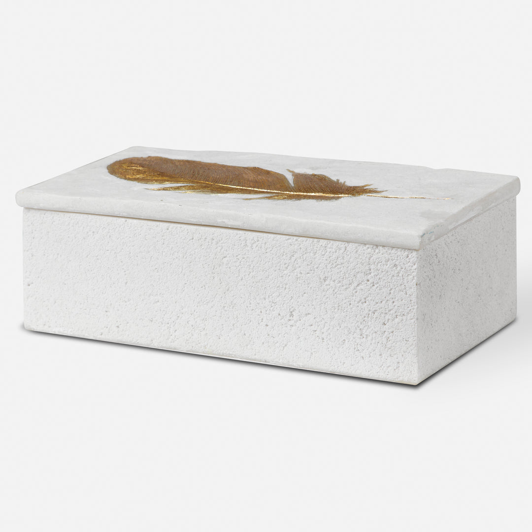 Uttermost Nephele White Stone Box