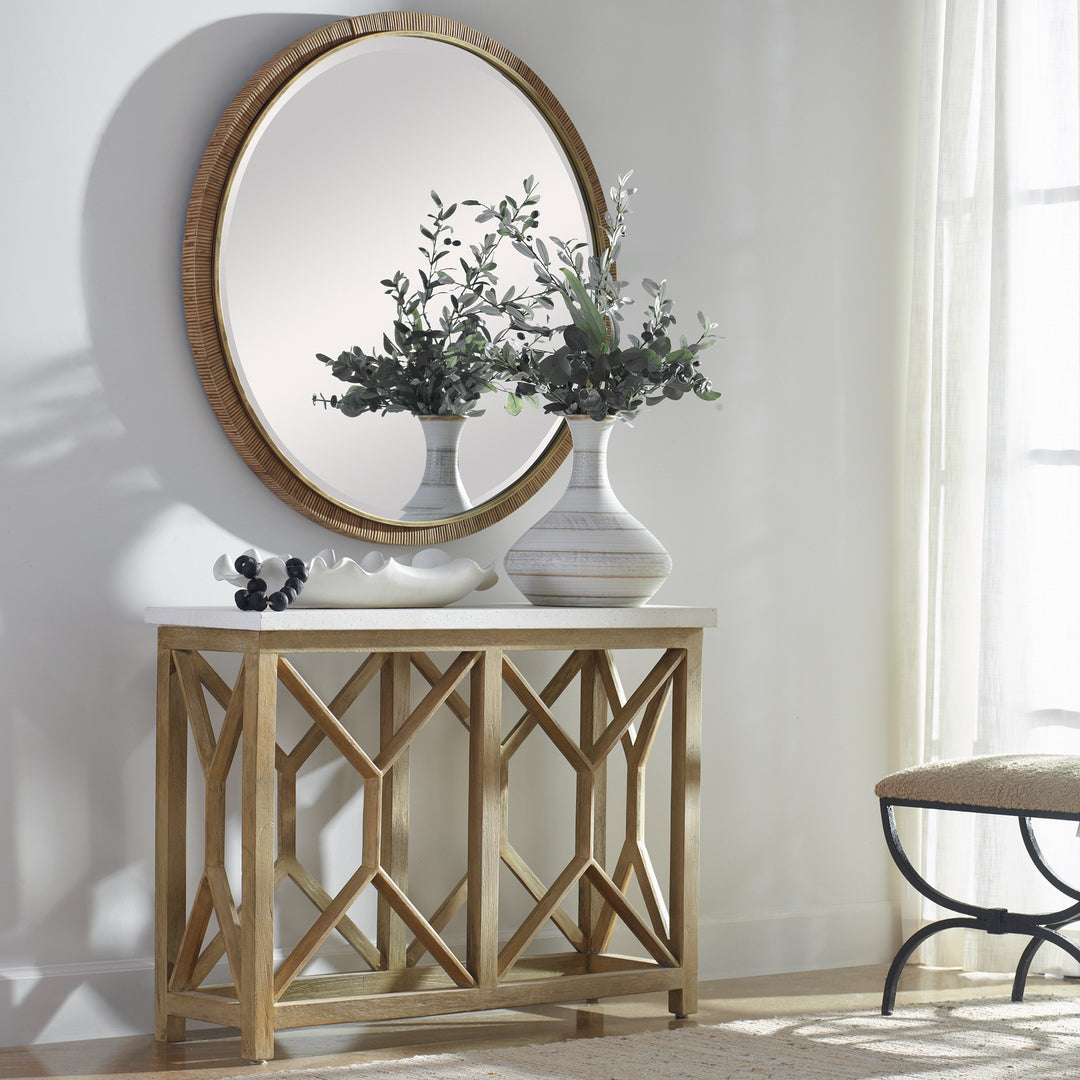 Uttermost Ruffled Feathers Modern White Bowl