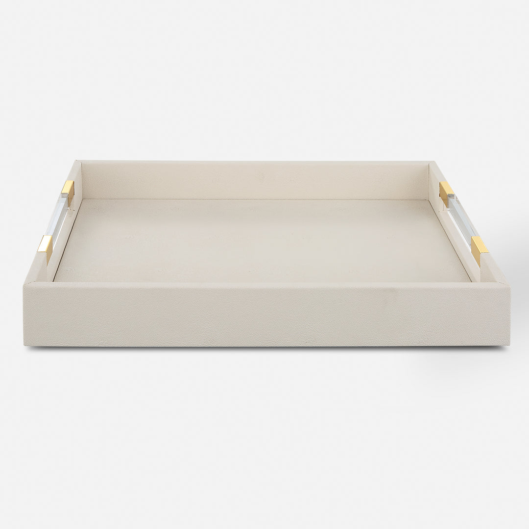 Uttermost Wessex White Shagreen Tray