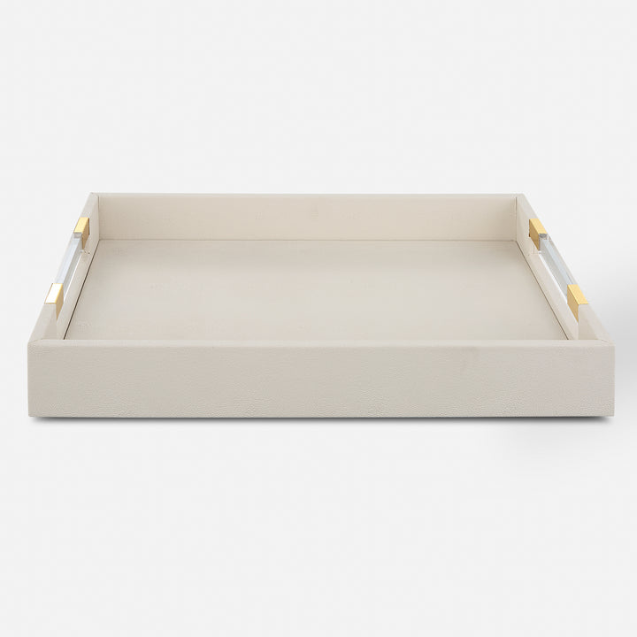 Uttermost Wessex White Shagreen Tray