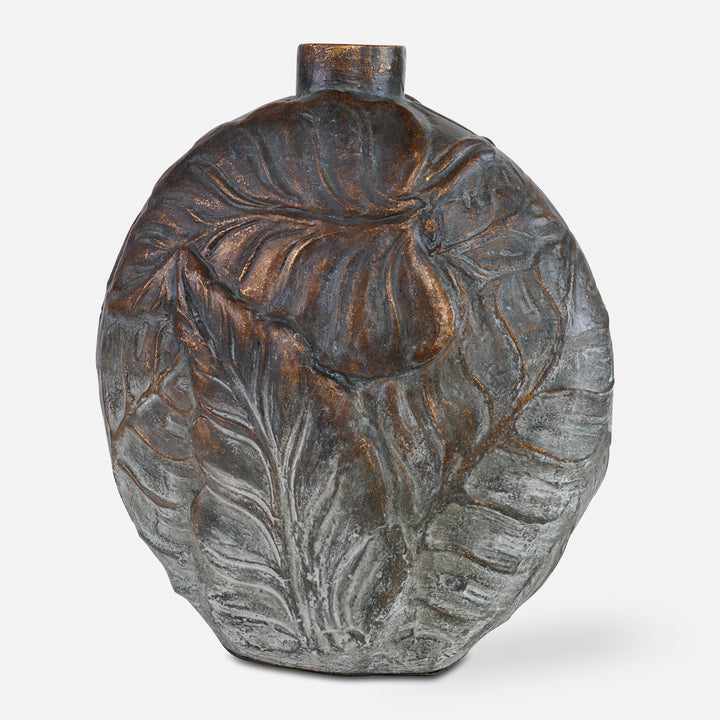 Uttermost Palm Aged Patina Paradise Vase