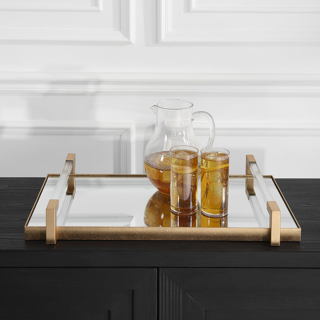 Uttermost Deki Gold Mirrored Tray