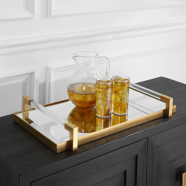 Uttermost Deki Gold Mirrored Tray