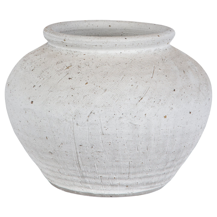 Uttermost Floreana Round White Vase