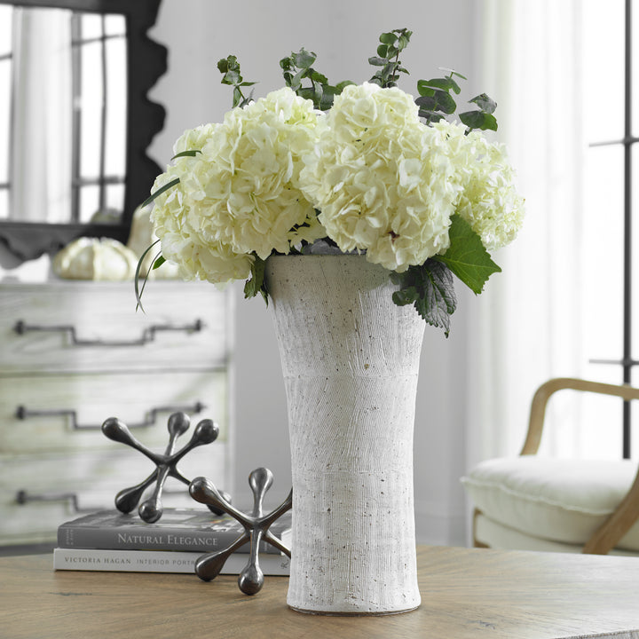 Uttermost Floreana Tall White Vase