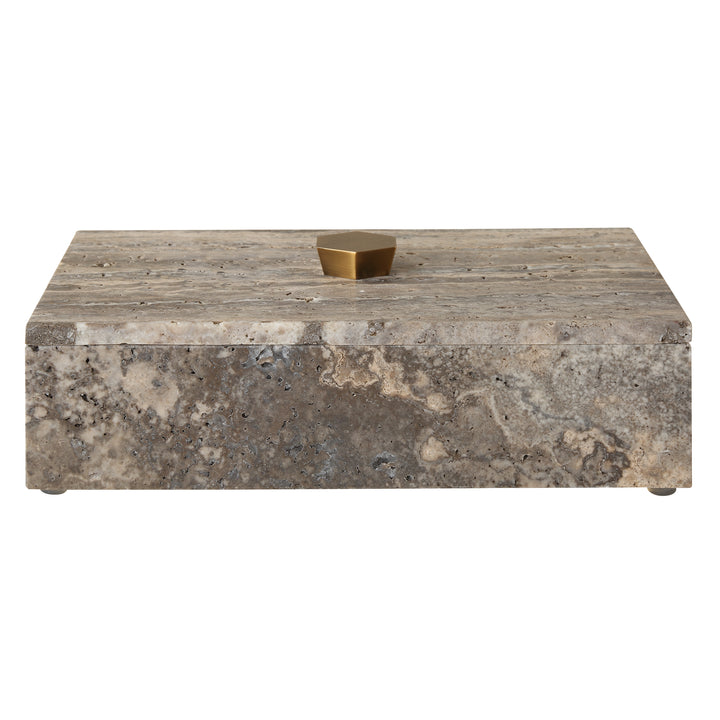 Uttermost Griseus Travertine Stone Box