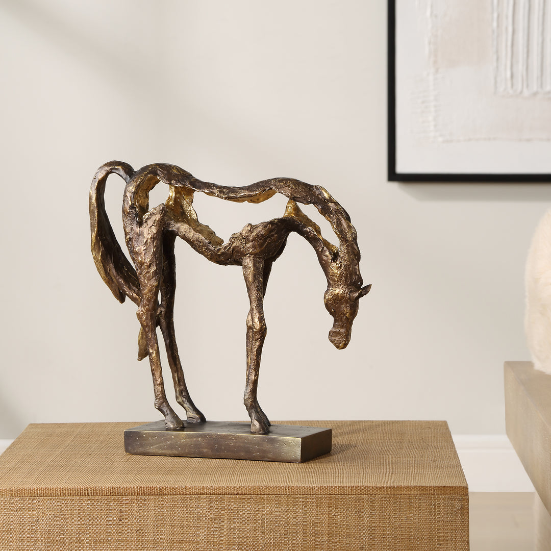 Uttermost Openly Grazing Horse Sculpture