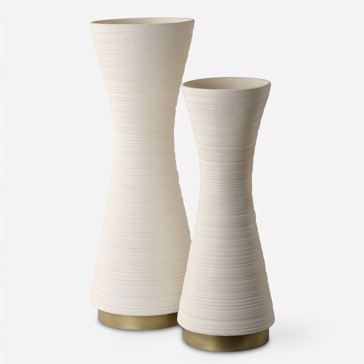 Uttermost Ridgeline White Vases, S/2