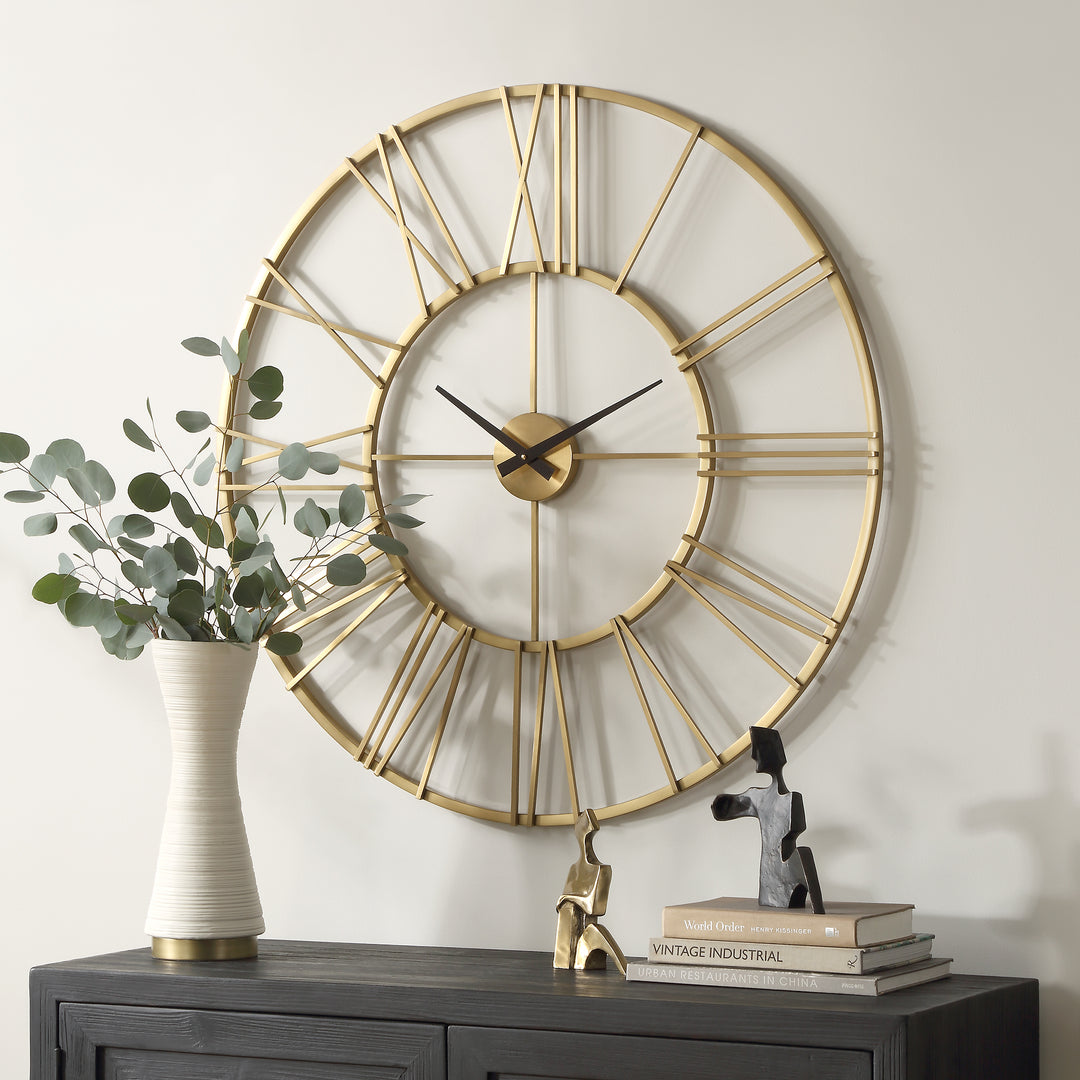 Uttermost Keyann Brass Wall Clock