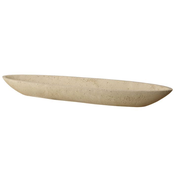 Uttermost Vessel Cast Ivory Canoe Bowl