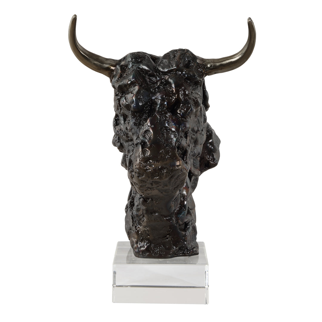 Uttermost Bison Bust Bronze Sculpture