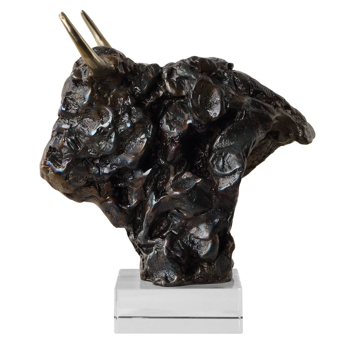 Uttermost Bison Bust Bronze Sculpture