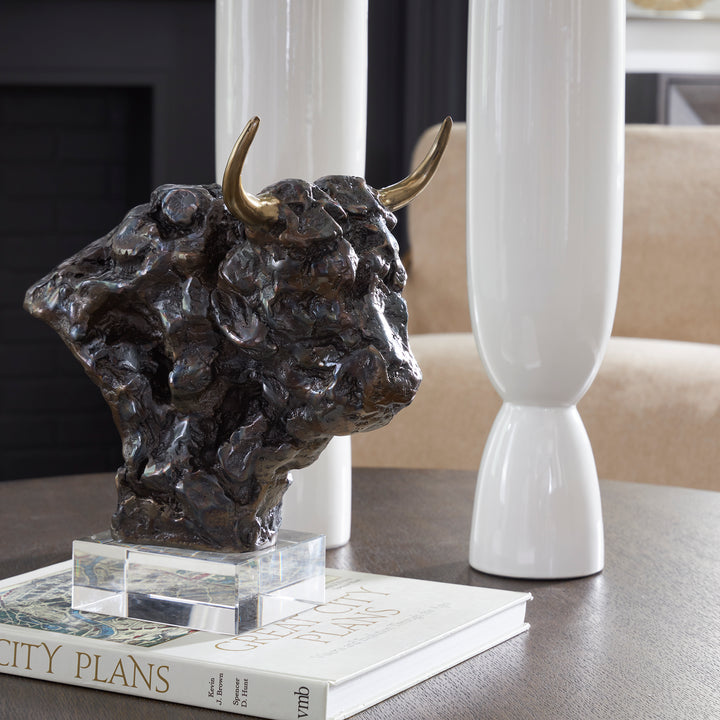 Uttermost Bison Bust Bronze Sculpture