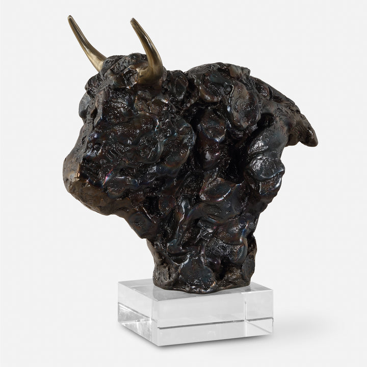 Uttermost Bison Bust Bronze Sculpture