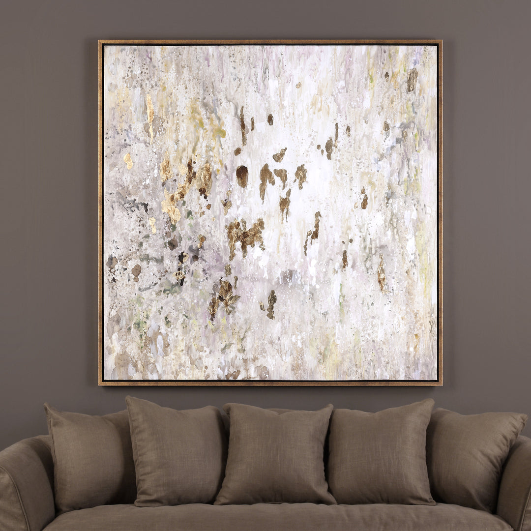 Uttermost Golden Raindrops Modern Abstract Art