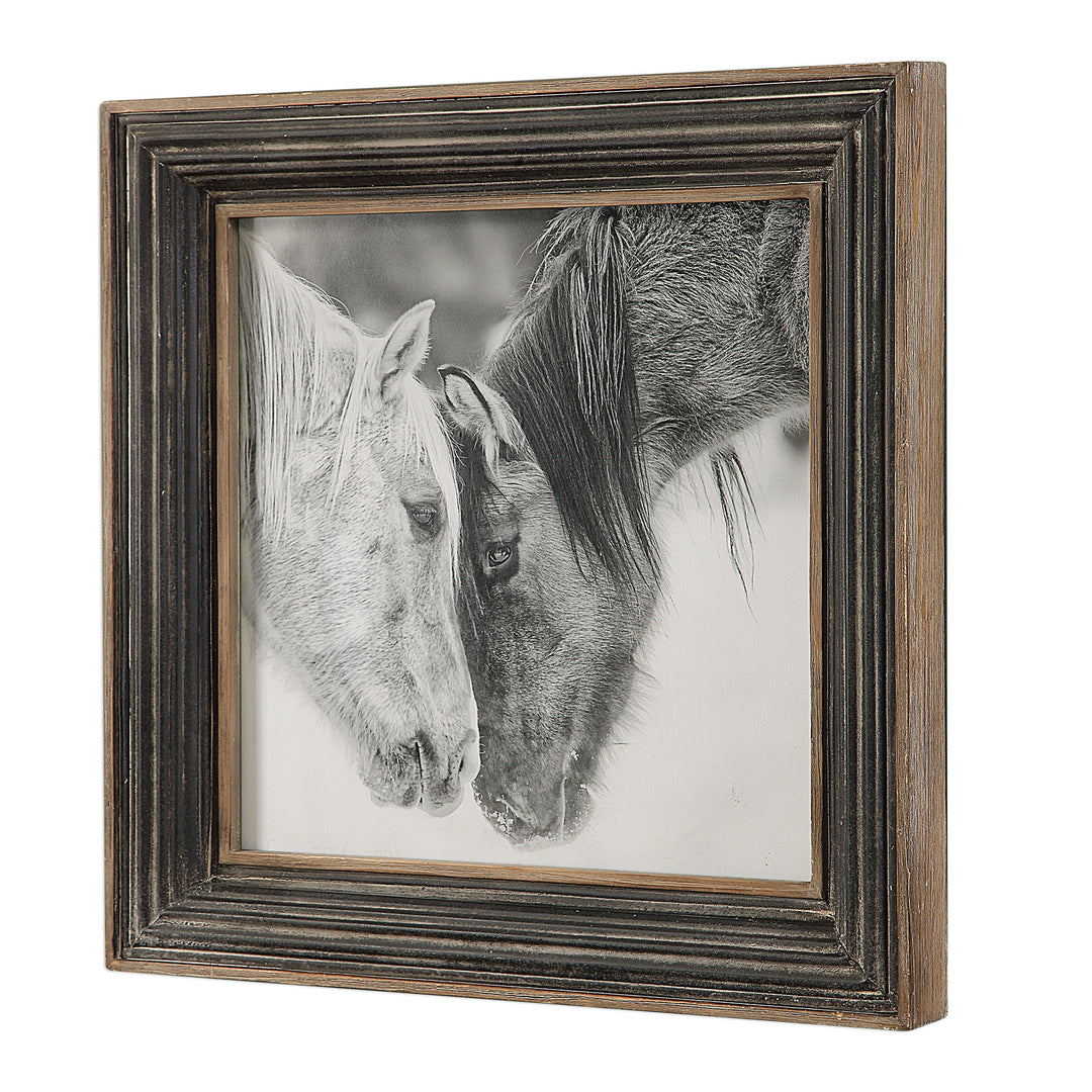 Uttermost Custom Black And White Horses Print