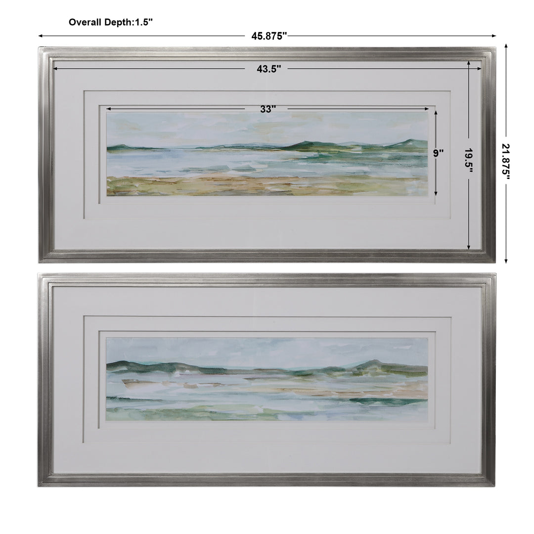 Uttermost Panoramic Seascape Framed Prints Set/2