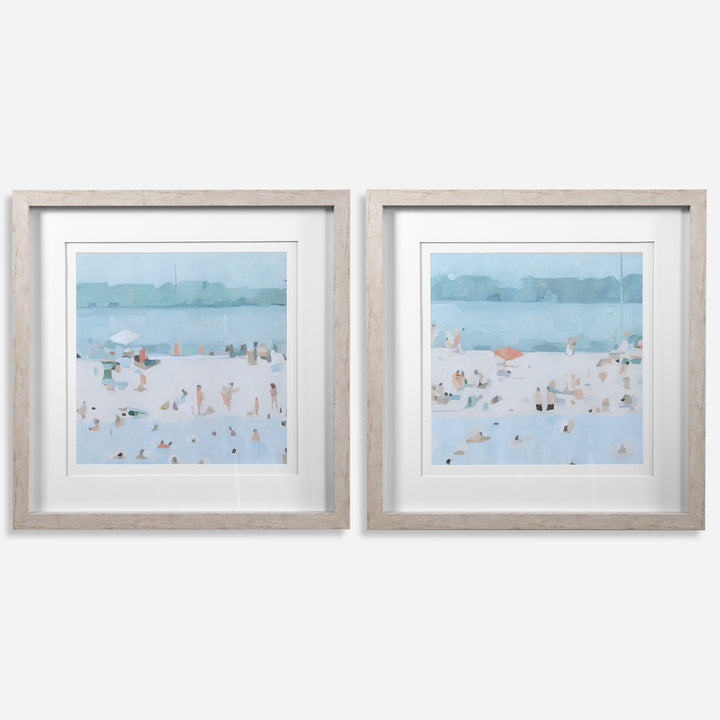 Uttermost Sea Glass Sandbar Framed Prints, Set/2