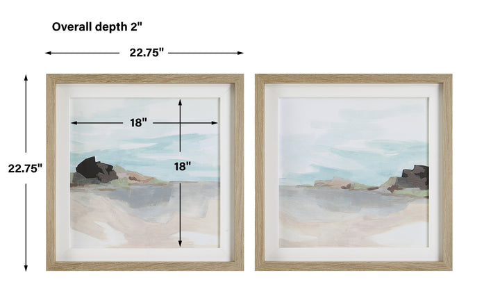 Uttermost Glacial Coast Framed Prints, Set/2