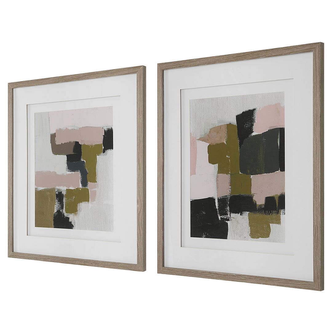 Uttermost Color Block Framed Prints, Set/2