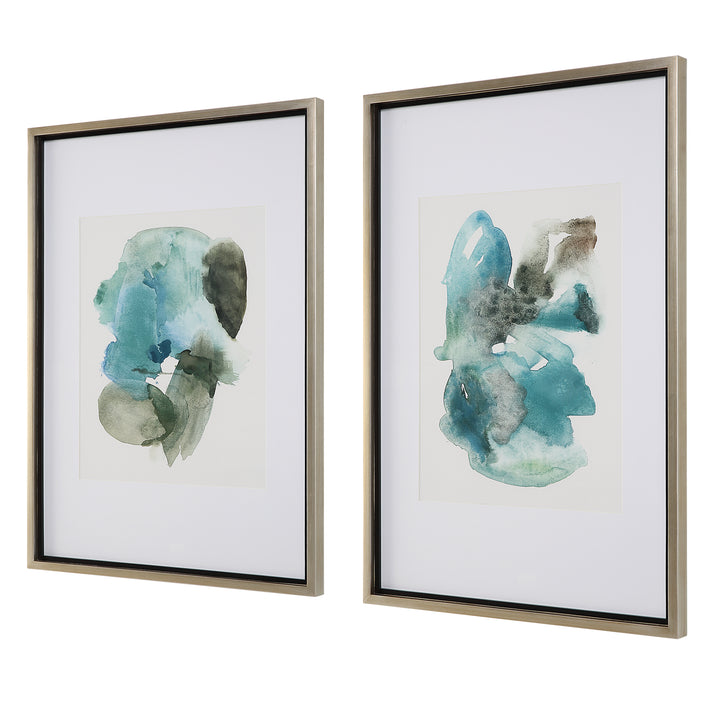 Uttermost Blueprints Watercolor Prints, Set Of 2