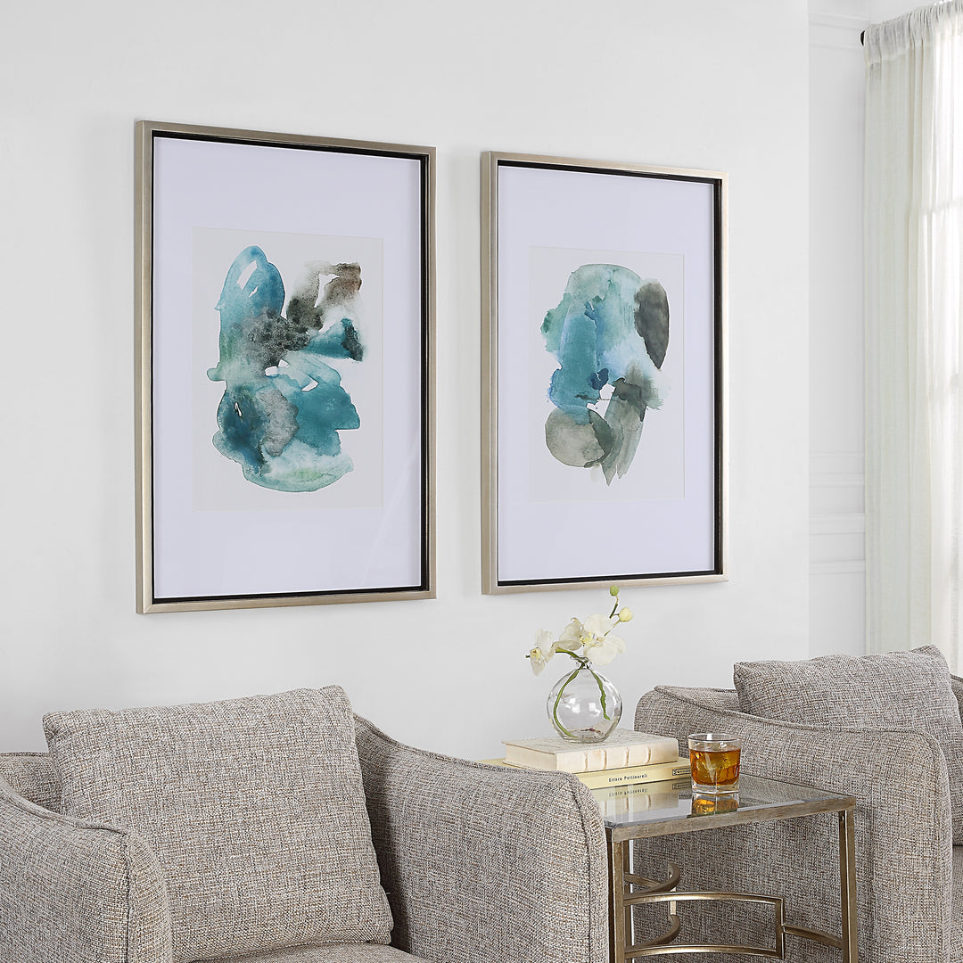 Uttermost Blueprints Watercolor Prints, Set Of 2