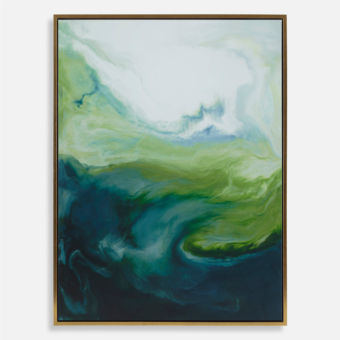 Uttermost Serene Green Framed Abstract Art