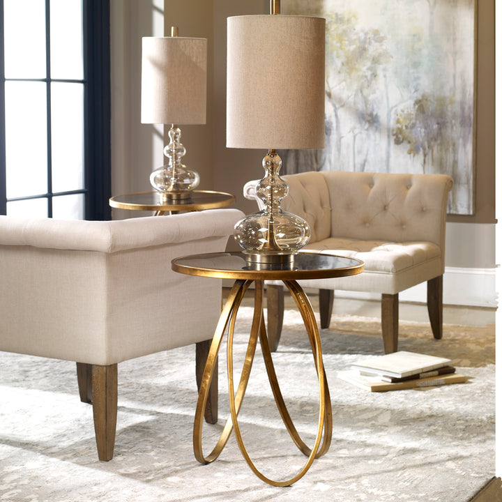 Uttermost Montrez Gold Side Table