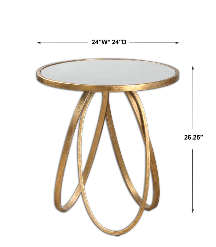 Uttermost Montrez Gold Side Table