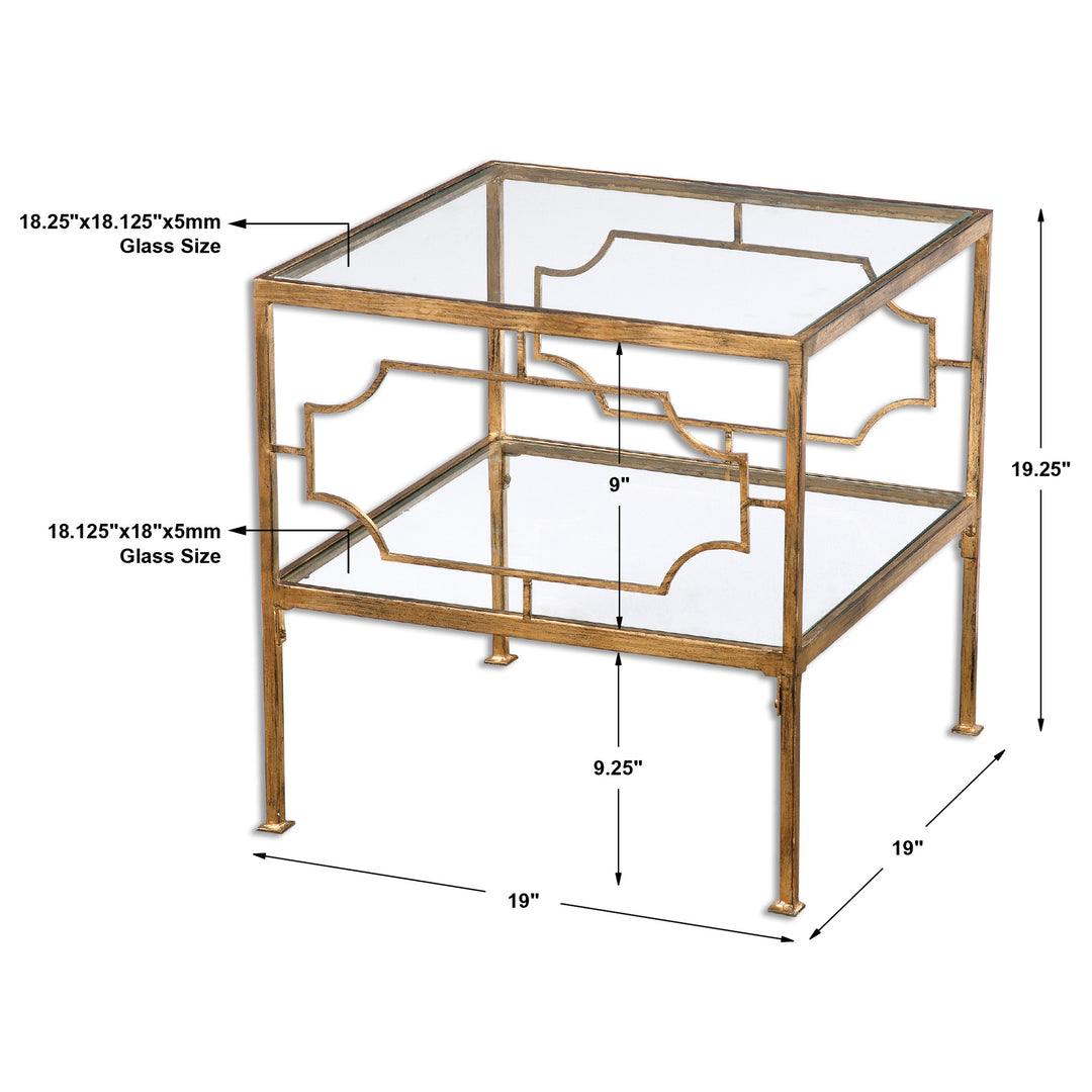 Uttermost Genell Gold Cube Table