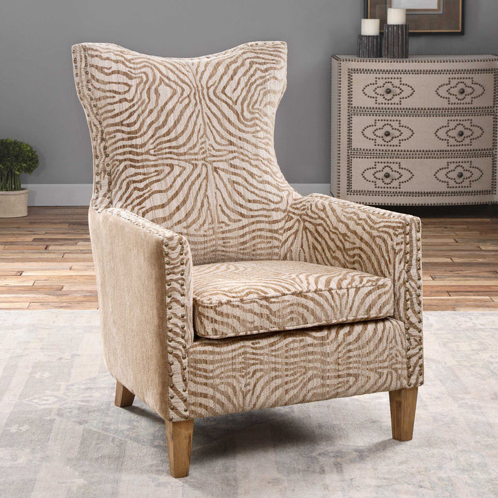 Uttermost Kiango Animal Pattern Armchair